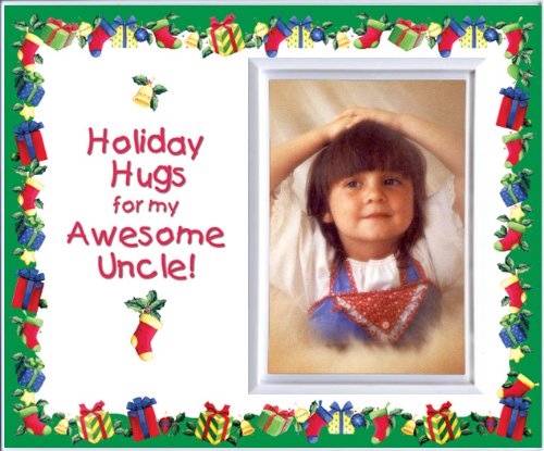 Holiday Hugs for My Awesome Uncle Christmas Picture Frame Gift