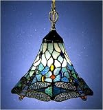 Dale Tiffany 8935/1LTA Nature Series Dragonfly Mini Pendant in Antique Brass