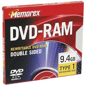 Memorex 9.4GB Double-Sided DVD-RAM (Single)
