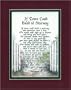 "If Tears Could Build A Stairway" Touching 8x10 Bereavement Gift, Double-matted In Burgundy/Dark Green, And Enhanced With Watercolor Graphics.