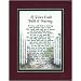 "If Tears Could Build A Stairway" Touching 8x10 Bereavement Gift, Double-matted In Burgundy/Dark Green, And Enhanced With Watercolor Graphics.