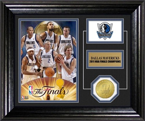 Dallas Mavericks Framed 2011 NBA Champions Desk Top Photo Mint