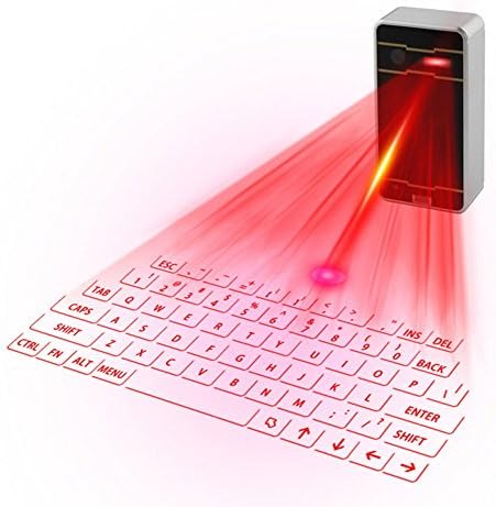 ShineeE Virtual Projected Laser Bluetooth Keyboard for Phone PC Tablet Laptop--Black