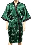Green Kimono Bathrobe Robe Dressing Gown Thai Coat Night / Available in 11 different colours
