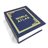 ACM GLOBAL World Atlas Diversion Dictionary Book Safe with Key Lock, Metal (Large)