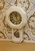 Dollhouse Miniature Wall Clock in White Painted Wood
