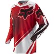 Fox Racing 360 Flight Men's MotoX Motorcycle Jersey w/ Free B&F Heart Sticker - Red