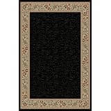 Universal Rugs 104743 Black 8x11 Area Rug, 7-Feet 10-Inch by 10-Feet 3-Inch