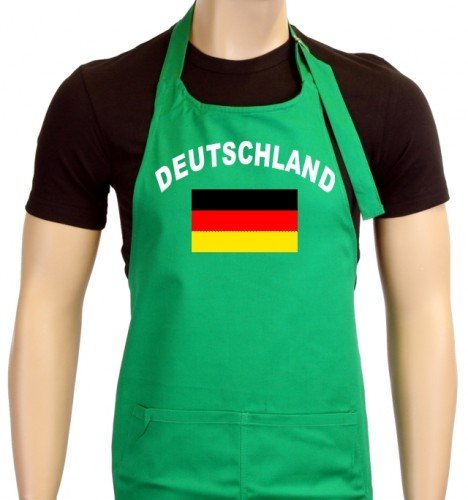 Coole-Fun-T-Shirts Uni Grillsch&uuml;rze EM 2012 Deutschland Flagge, gr&uuml;n, One size, GS10483_De Preisvergleich