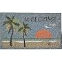 Tropix Welcome Palms Blue Mat