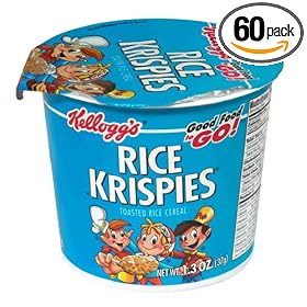 Kellogg's Rice Krispies Cups, 1.3-Ounce Cups (Pack of 60)