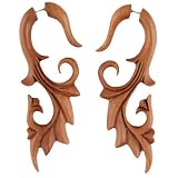 Evolatree - Phoenix Filigree - Wood - Steel Pin - Cheater Earrings
