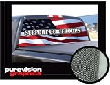 SUPPORT OUR TROOPS 22 x 65 - Rear Window Graphic flag truck suv