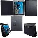 TeckNet iPad 2 Housse en cuir pour Apple iPad 2, avec rabat/stand de positionnement, support et le sort de veille - Noir