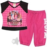 High School Musical Pink and Black Capri Pajamas for Girls