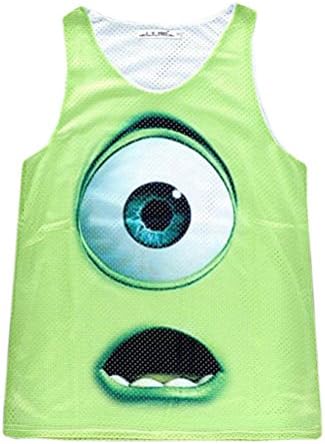 Summer Fashion Cartoon Funny Shirt Women Men 3d Vest Tanks Tops T Shirts (L)