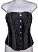 Living Dead Souls Womens CORSET WITH ROUCHED POLKA DOT TRIM -Black