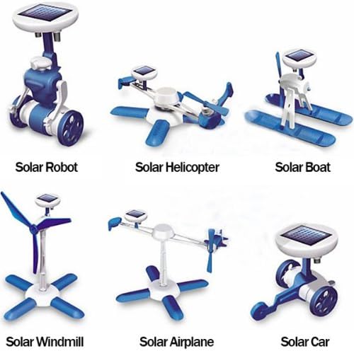 6 in 1 Robot DIY Educational Solar Kit (White + Blue)