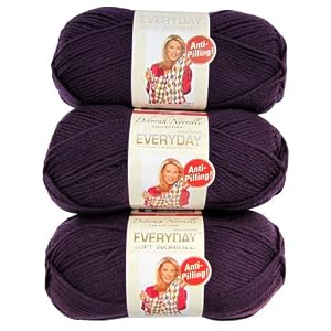Premier-Yarns-3-Pack-Solid-Deborah-Norville-Everyday-Soft-Worsted-Aubergine