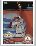 2011 Topps Baseball Card World Series Team Set Card # WS26 World Series Game 7 - Allen Craig's Home Run Robbing Catch - St. Louis Cardinals - MLB Trading Card in a Screwdown Case!