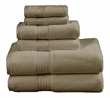 Affluence 6-Piece Towel Set, Truffle