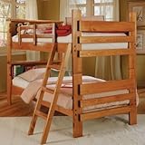 Woodcrest Savannah Bookcase Twin over Twin Bunk Bed plus 2 Free Mattresses! ....