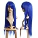 Cosplayland C950 - 80cm glatt langhaar Lucky Star Per�cke Wig T�rkis Blau