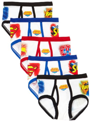  Fruit Of The Loom Boys 2-7 5 Pack Justice League Briefs