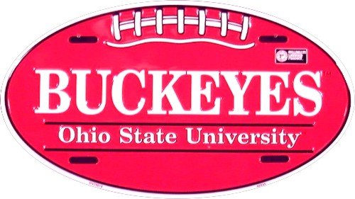 Ohio State Buckeye Oval NCAA Licence Plate