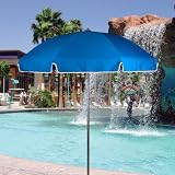 6.5 ft. Acrylic Heavy Duty Lifeguard / Beach Umbrella - Aluminum Pole
