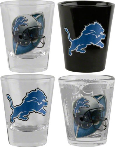 Detroit Lions 3D Logo Shot Glass Set