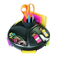 Post-it Rotary Organizer, 10 x 6-Inches, Black