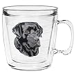 Black Lab 12 oz Insulated Coffee Mug, Clear