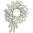 Wreath Spray Circle Brocch Flower Pin Brooch