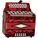 Full Size 3 Row Accordion - Red with Free Hardshell Carrying Case