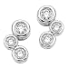 3 Diamond Earrings 1/2 ct. Bezel Set in 14K White Gold
