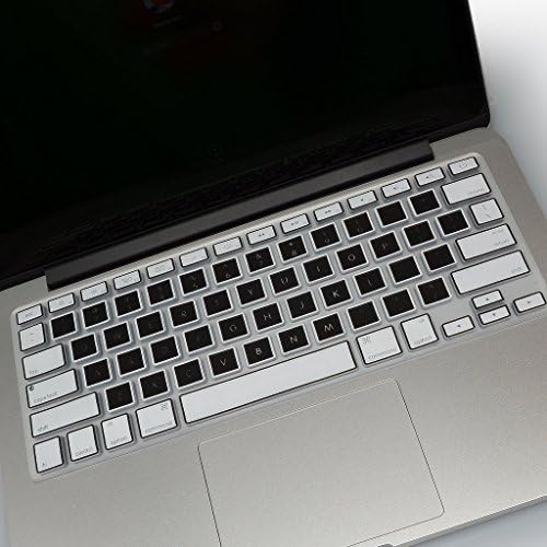 LIPPO Ultra Thin Silicone Gel Backlight Keyboard Cover Keyboard Skin for MacBook Air 13" Macbook Pro 13" (Black)