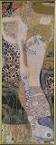 "Water Serpeant" Nicely Framed Print by Gustav Klimt - 34x13