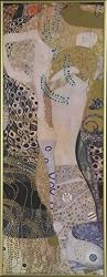 "Water Serpeant" Nicely Framed Print by Gustav Klimt - 34x13
