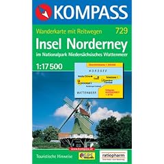 Insel Norderney, 1:17500, GPS-genau Wanderkarte mit Reitwegen. Touristische Hinweise und Fotos auf der Kartenr�ckseite