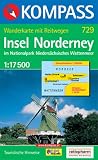 Insel Norderney, 1:17500, GPS-genau Wanderkarte mit Reitwegen. Touristische Hinweise und Fotos auf der Kartenr�ckseite