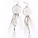 Genenic Design Beads Long Earrings Dream Catcher Jewelry Feather