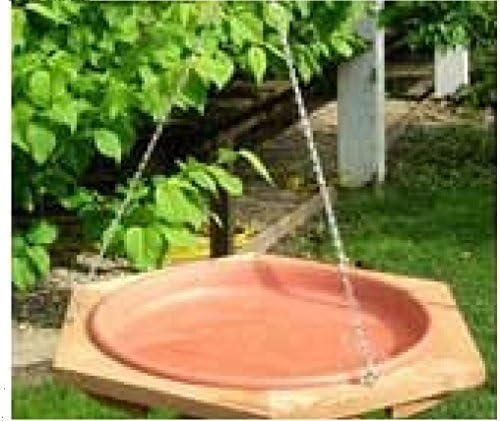 Looker Products 17 Hanging Classic Cedar Bird Bath with Removable Pan by Looker Products