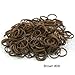 Brown Color 600 PCS DIY Refills Rubber Bands with Free 25 PCS S or C Clips Fits Any Rainbow Bracelet Loom by RY