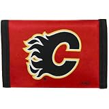 NHL Calgary Flames Red Nylon Tri-Fold Wallet