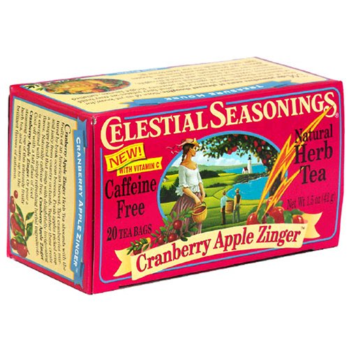 Celestial Seasonings Herb Tea, Cranberry Apple Zinger, Tea Bags, 20-Count Boxes (Pack of... by Celestial Seasonings