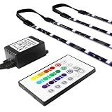 RGB TV HINTERGRUNDBELEUCHTUNG FÜR 24-42 ZOLL (61-107cm) | LED LEISTEN | STRIP Set Band Leiste | KOMPLETTSET INKL. FERNBEDIENUNG UND NETZTEIL - MFYRGB-TV1