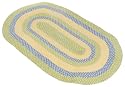 Boys’ Tadpoles Basics Braided Chenille Rug - Green/ Blue (60x36" Oval)