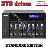 QNAP TS-859 Pro+ 24TB (8 x 3000GB) 8-Bay NAS Integrated with Hitachi Deskstar 7K3000 (Desktop)