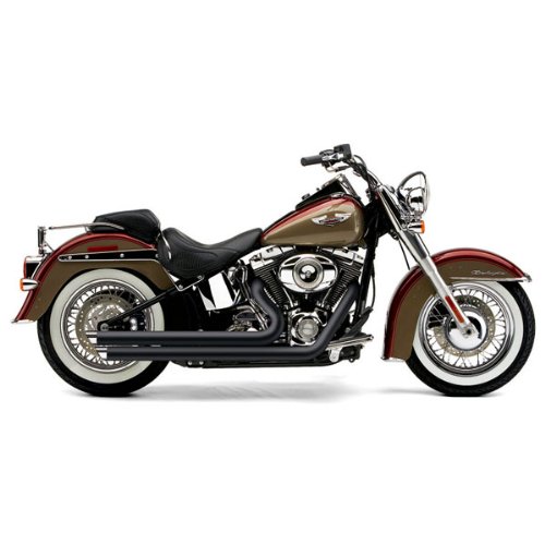 Cobra Speedster Black Slashdown Exhaust System for 2007-2011 HD Softail Models